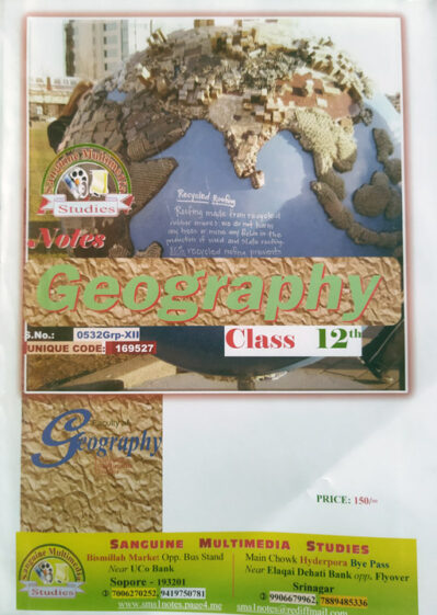 Instant Notes Geography Class 12th